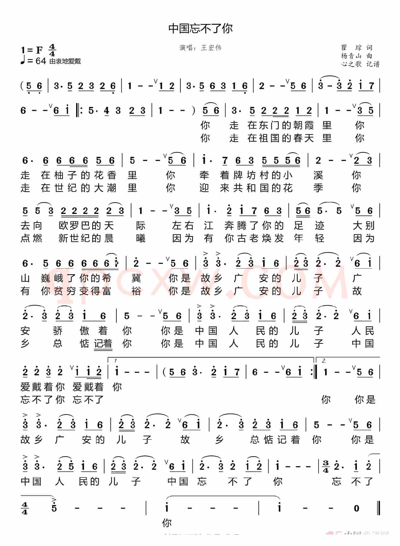 中国忘不了你（王宏伟）