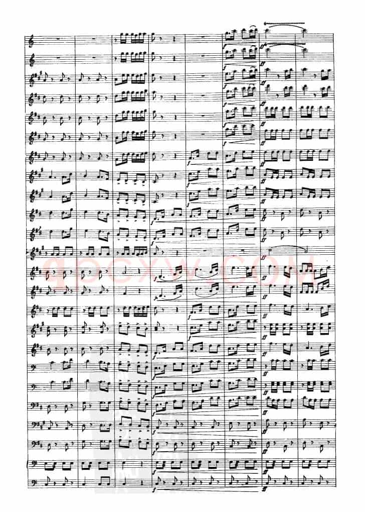 分列式进行曲（军乐总谱）线