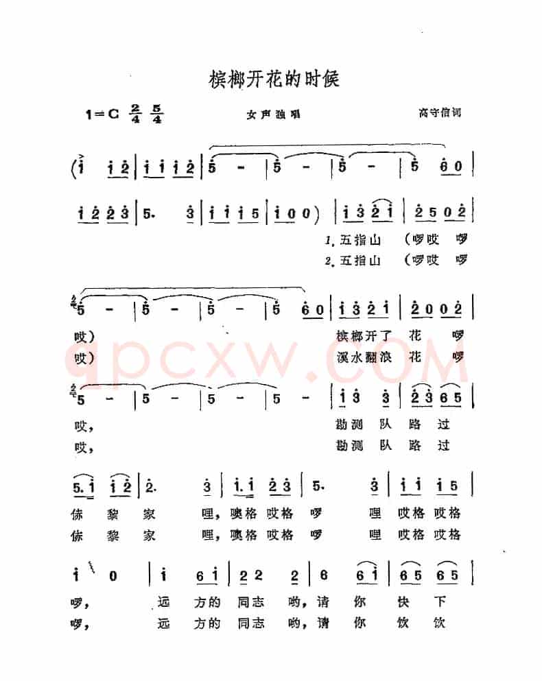 槟榔开花的时候