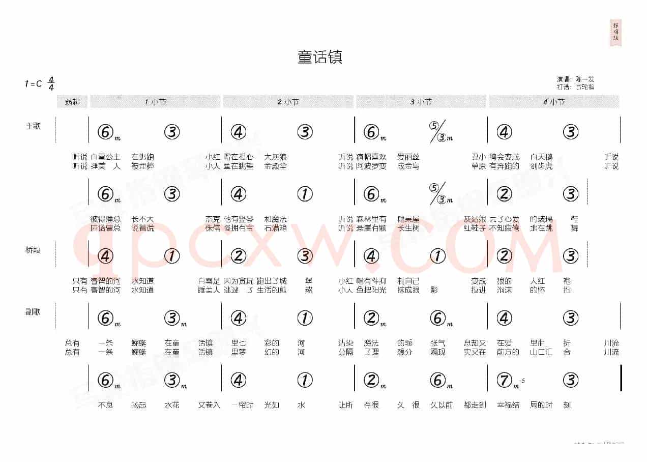 童话镇(简和谱)