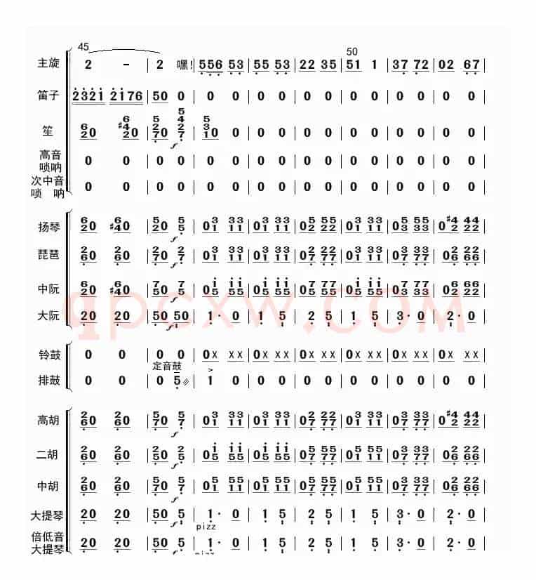 在希望的田野上（总谱）