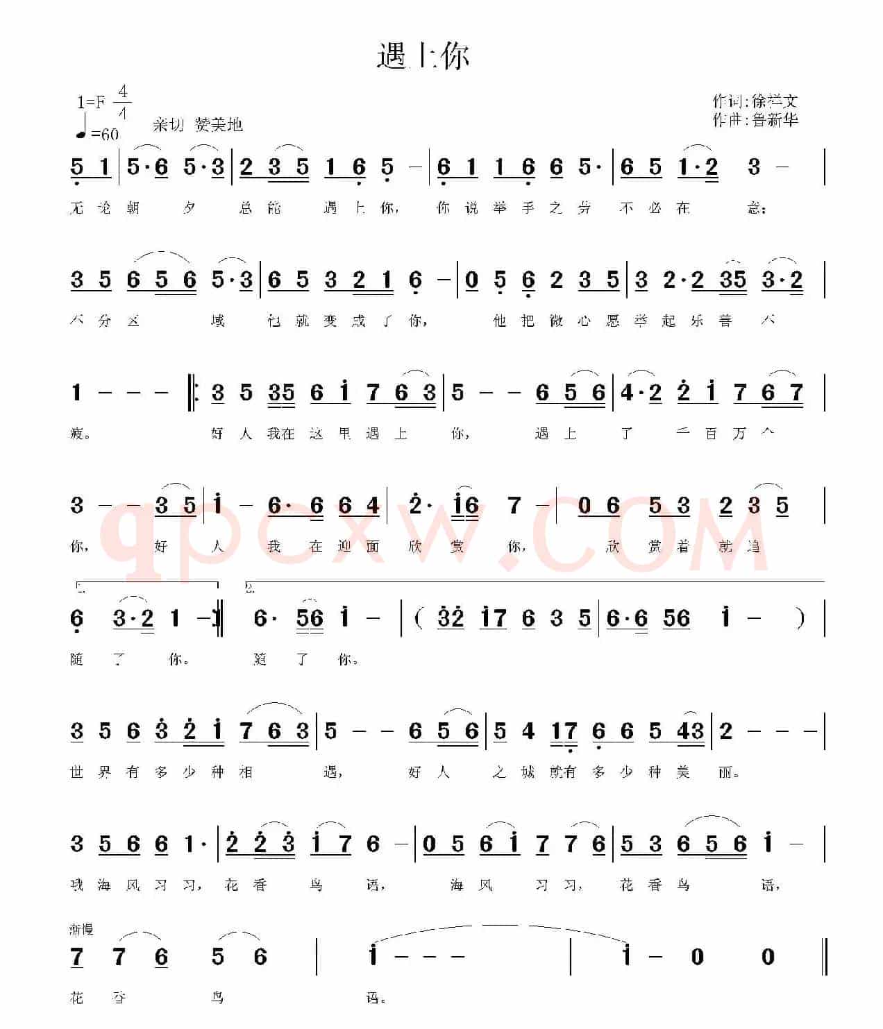 遇上你（徐祥文词 鲁新华曲）