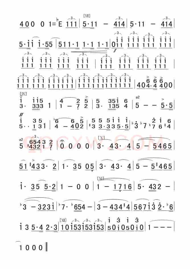凯旋进行曲(小号分谱)军乐简谱