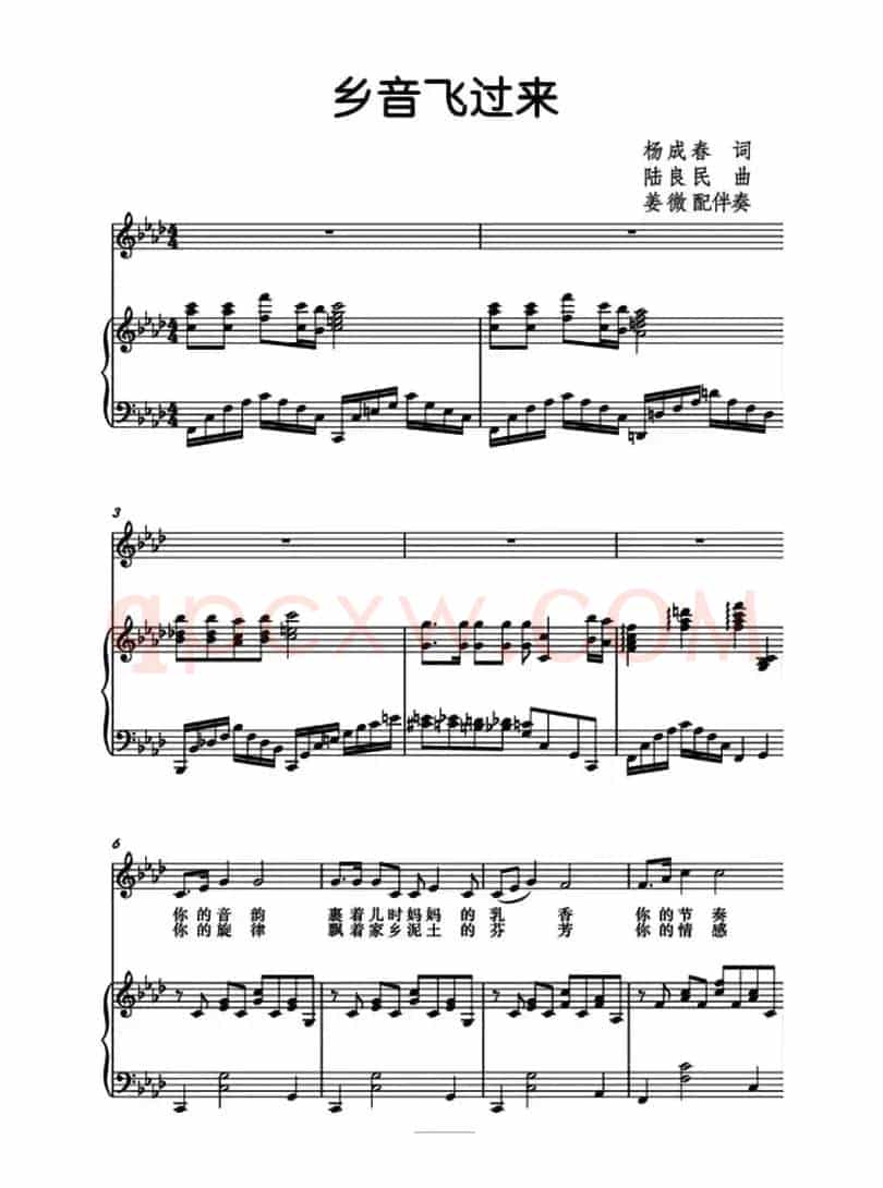 乡音飞过来（正谱）
