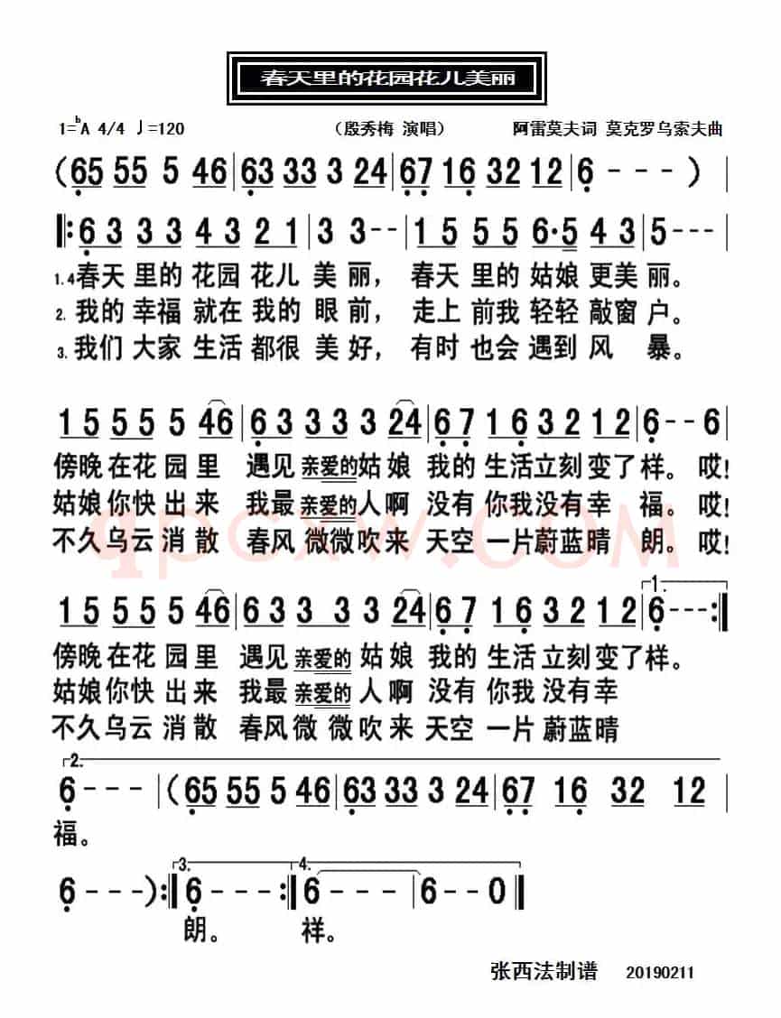 春天里的花园花儿美丽