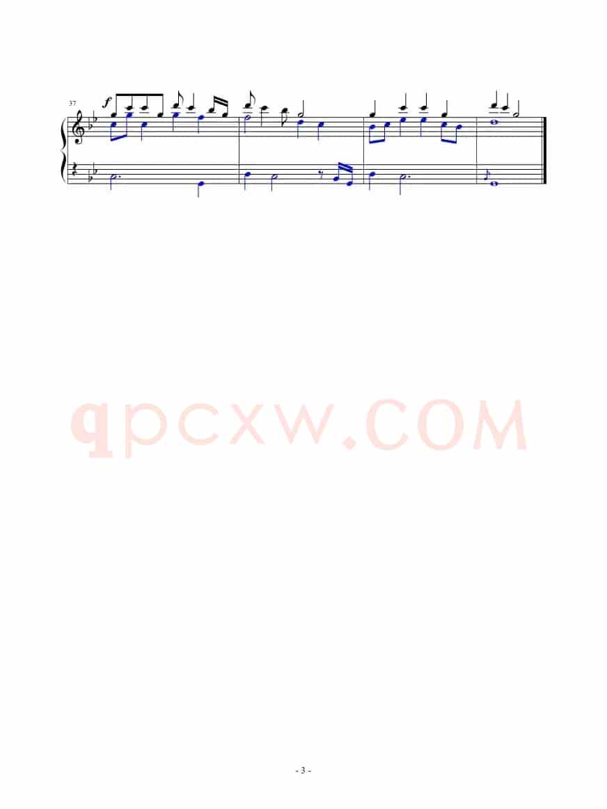 三声部赋格曲小河淌水