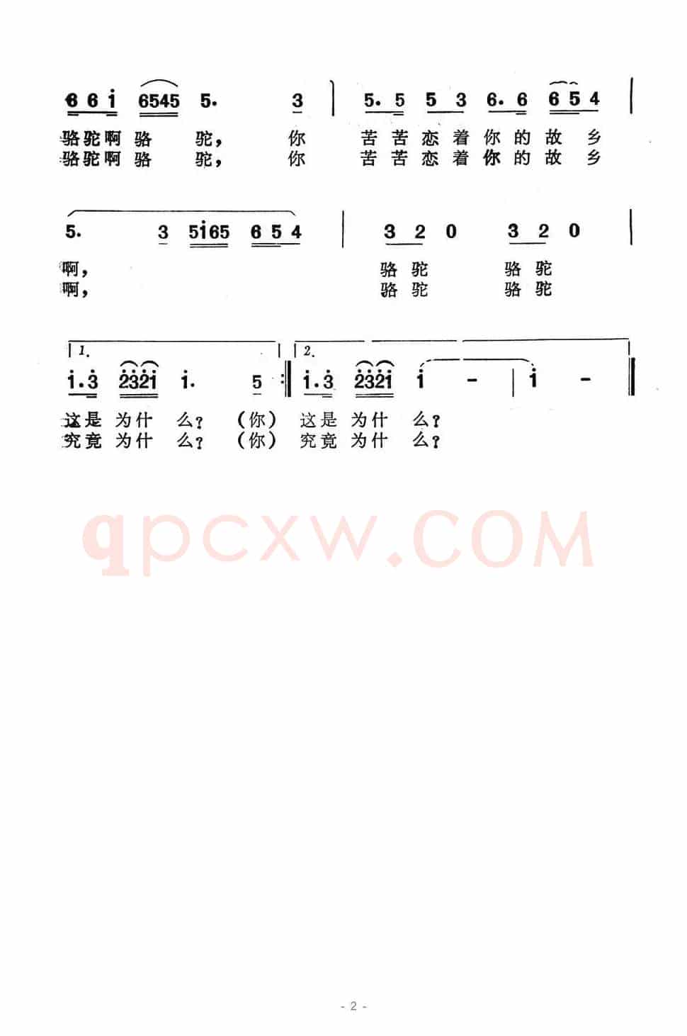 骆驼之歌（电视连续剧《回RS城去》主题歌）