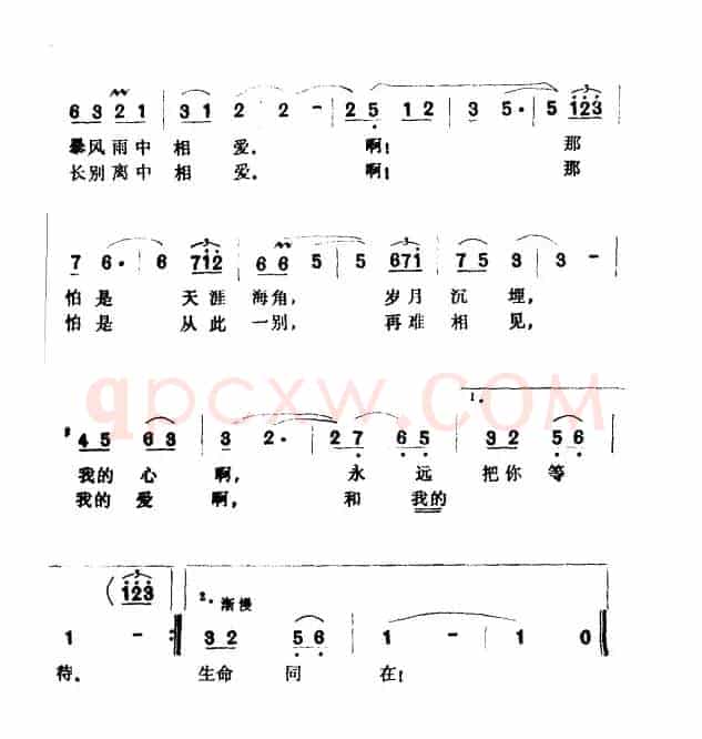 怎能忘怀（电影《第二次握手》插曲）