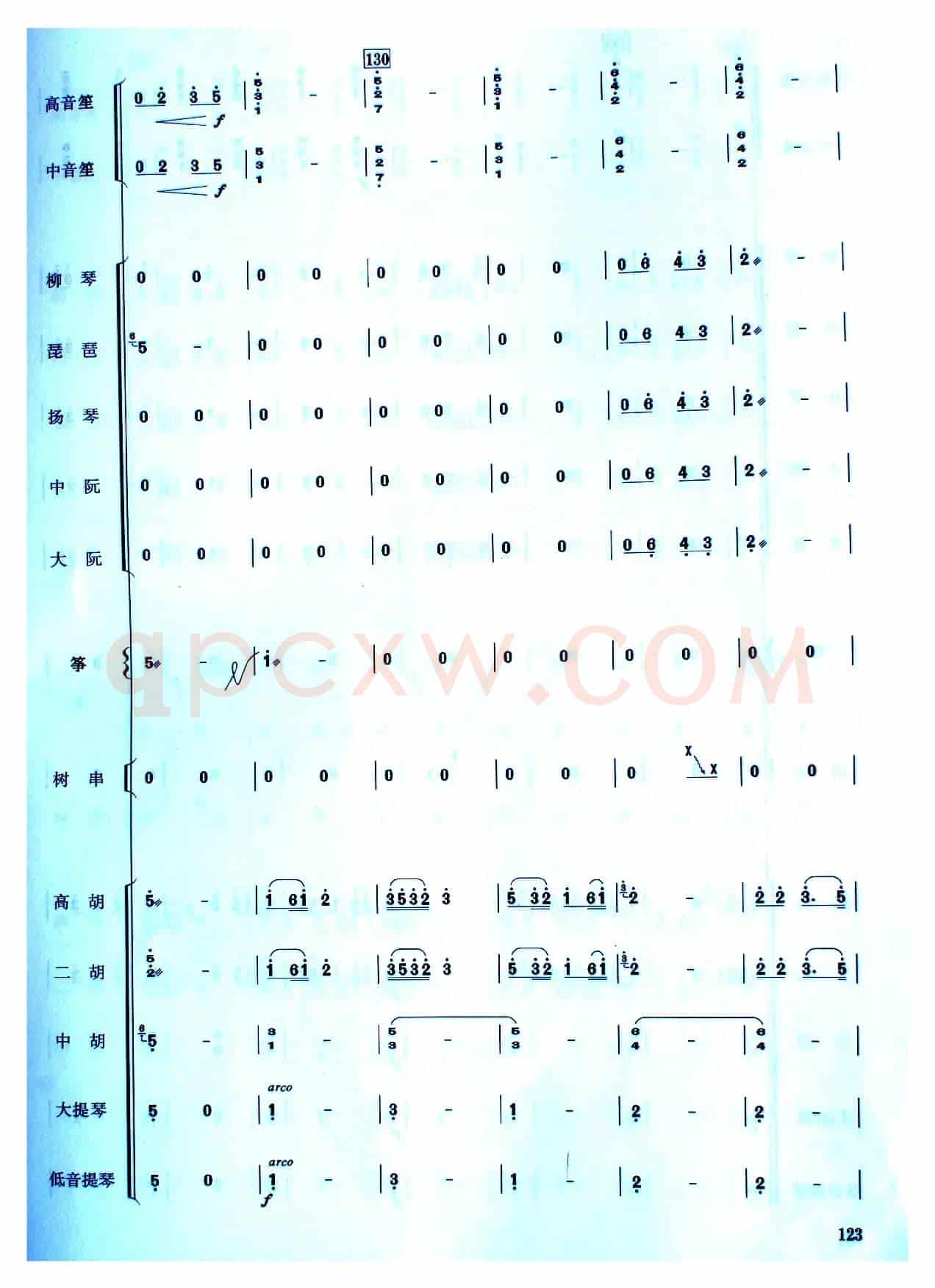中国电影音乐联奏（民乐合奏总谱）