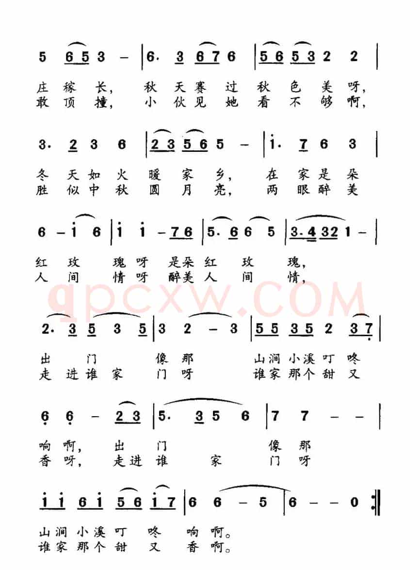 家乡的姑娘（关训良词 红蕾曲）