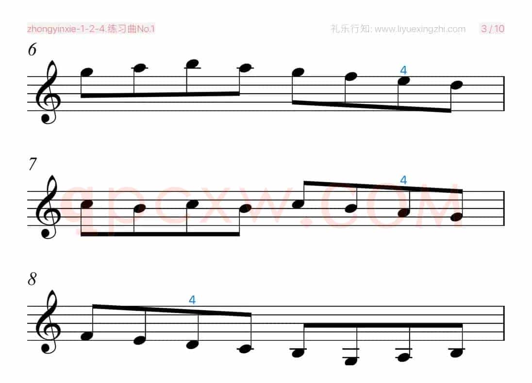 沃尔法特练习曲No.1（小提琴）
