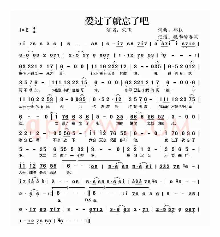 爱过了就忘了吧