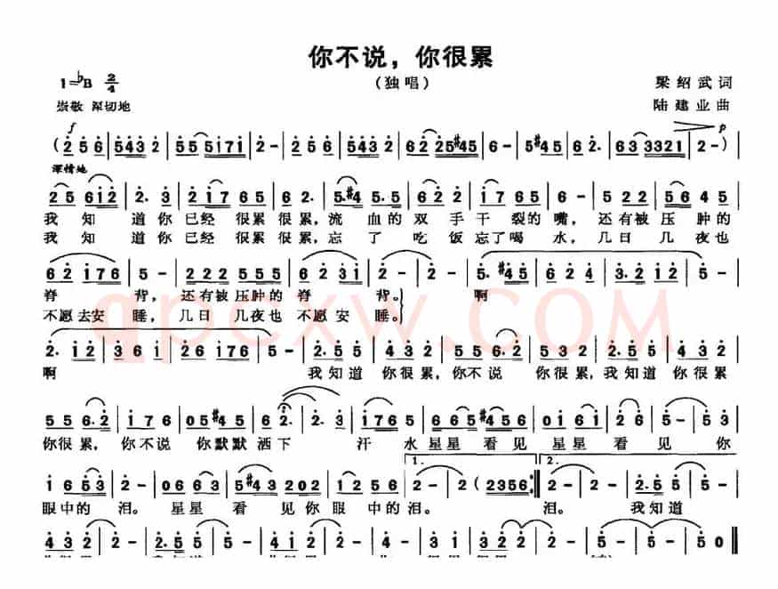 你不说，你很累