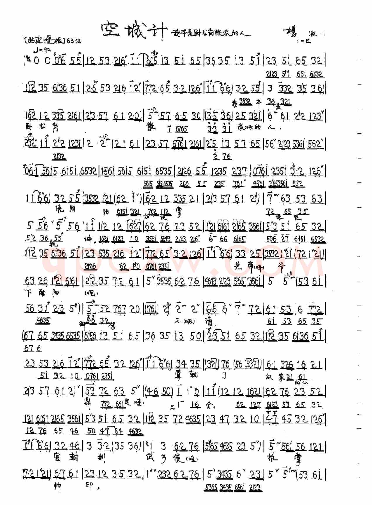 我本是卧龙岗散淡的人（京剧《空城计》诸葛亮唱段）