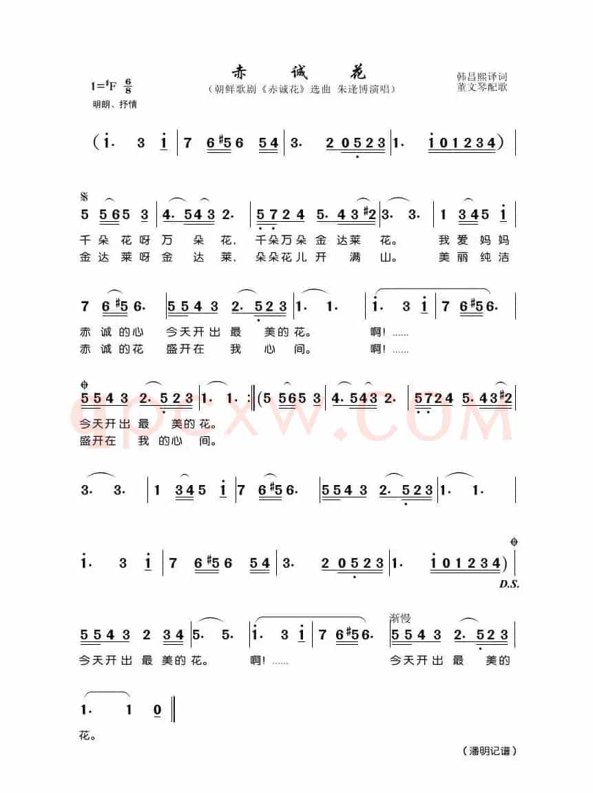 赤诚花（朱逢博演唱）