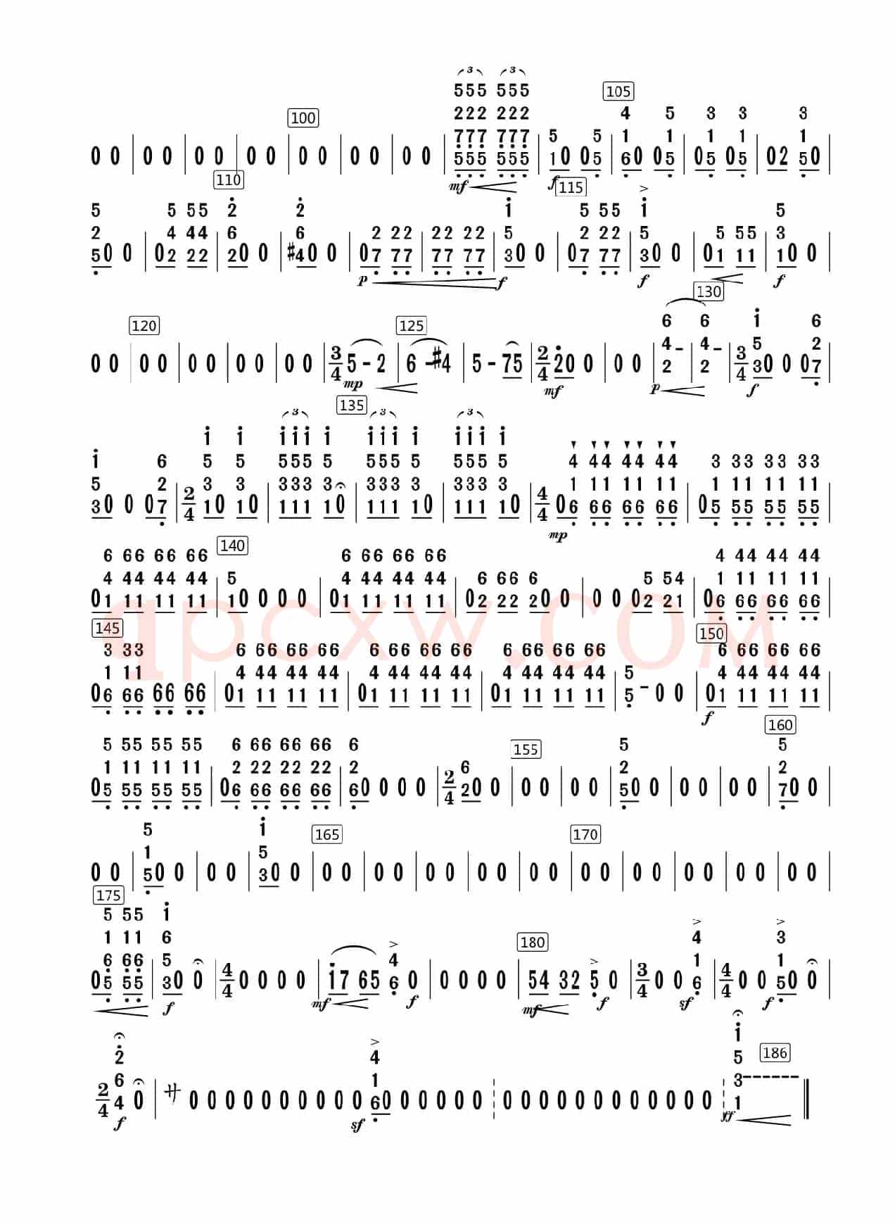 洪湖随想曲（高音笙分谱）