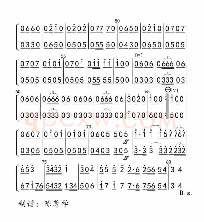 5-6人民海军向前进(小号ⅠⅡ分谱)军乐02