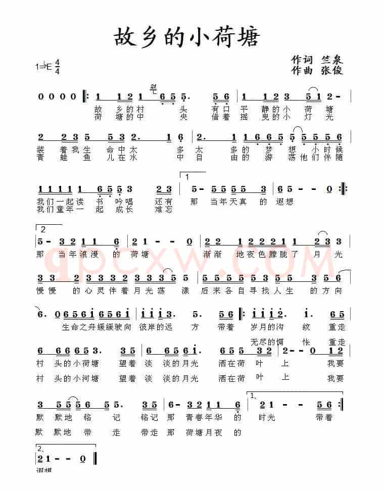 故乡的小荷塘