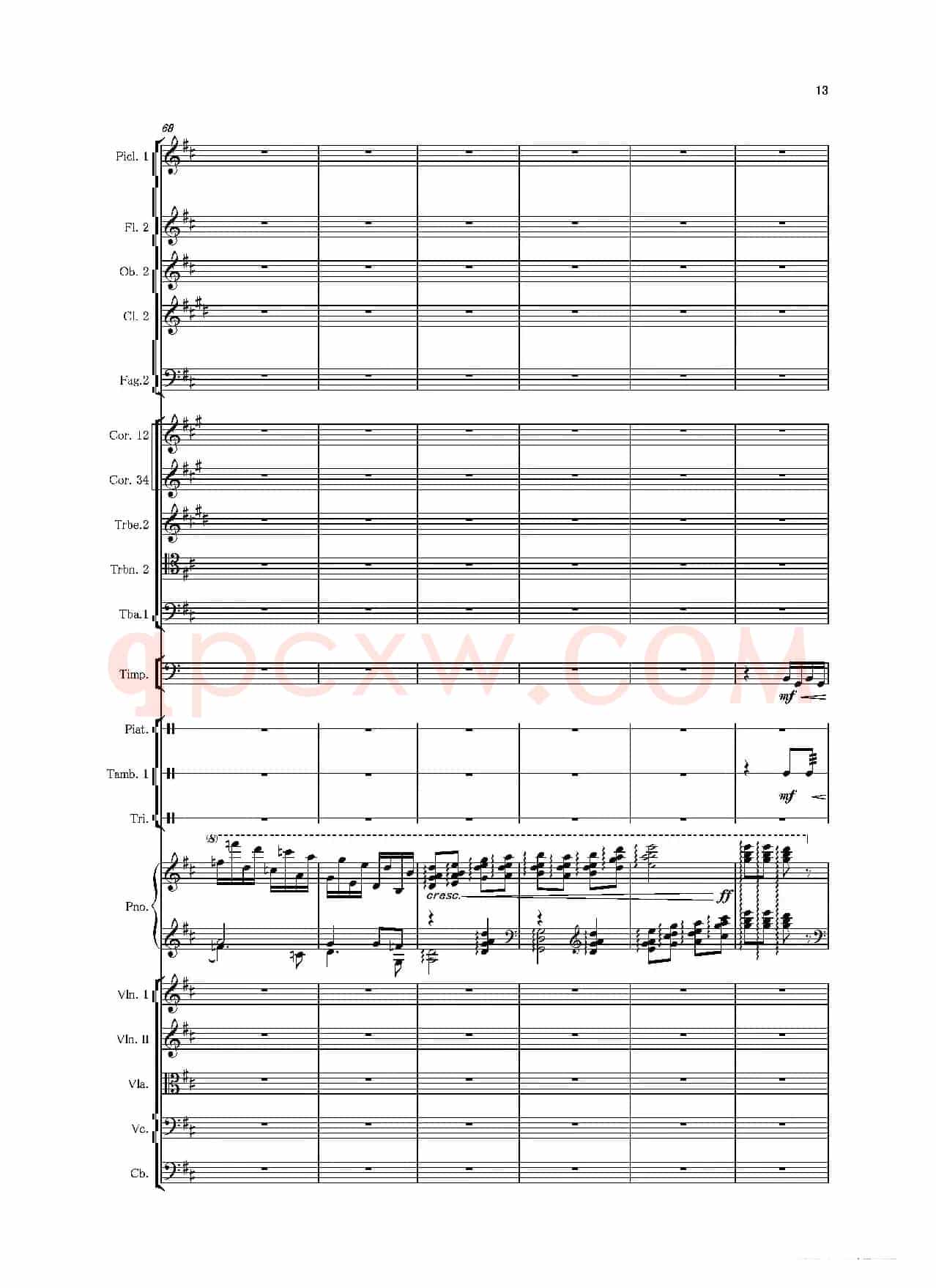 第二钢琴协奏曲（第一·二·三乐章）（管弦乐作品）