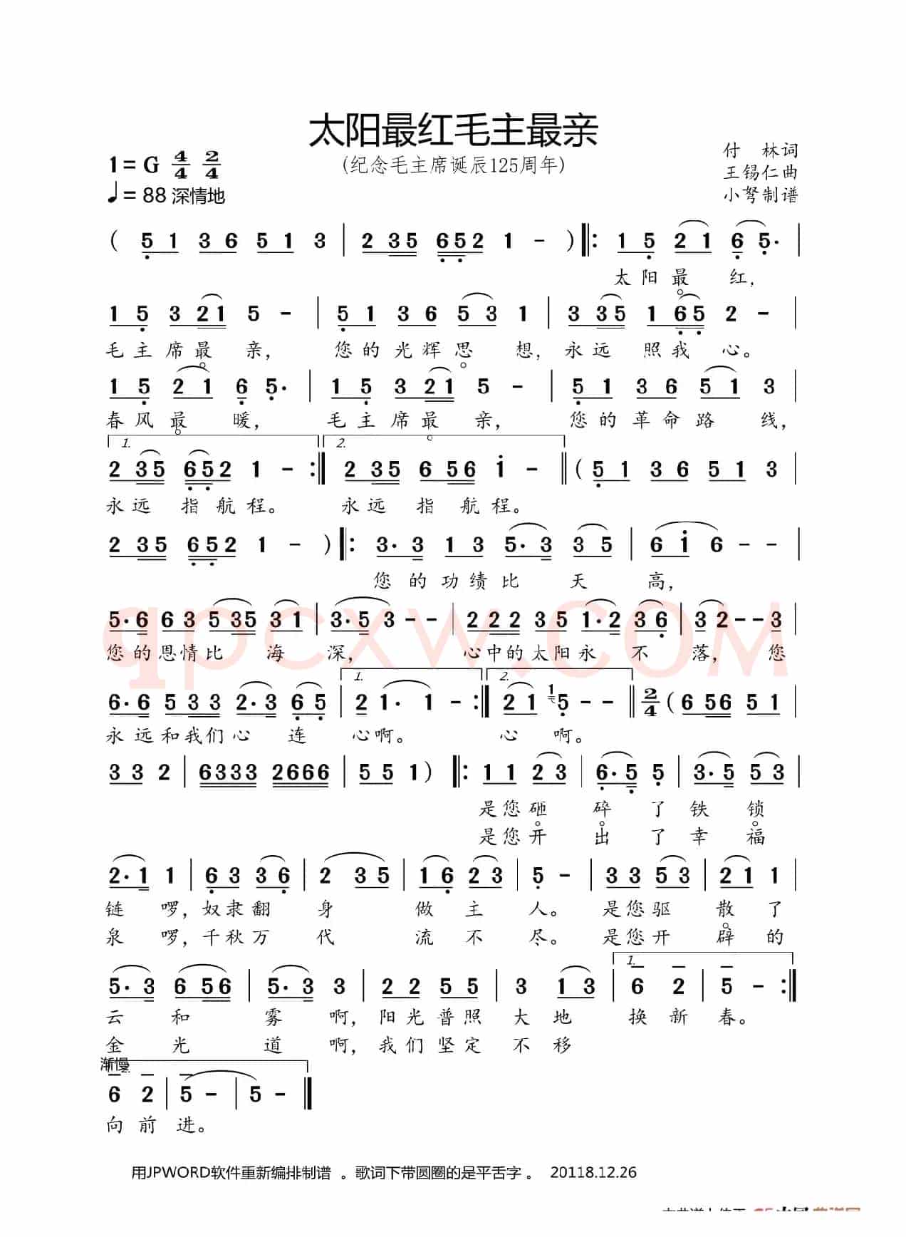 太阳最红毛主席最亲(纪念毛主席诞辰125周年)