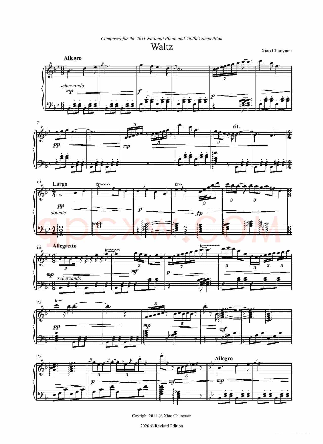 Waltz(钢琴独奏)