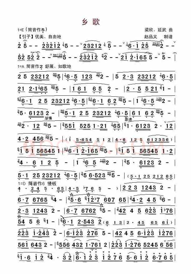 乡歌（笛子独奏）