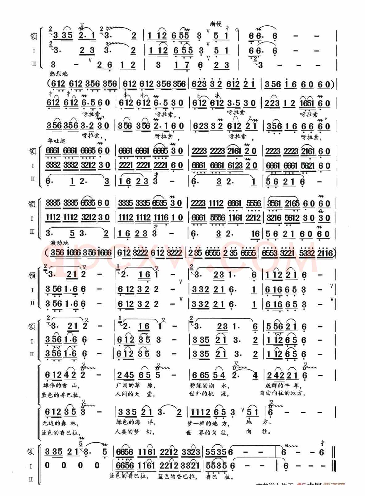 蓝色的香巴拉（葫芦丝合奏+声乐）