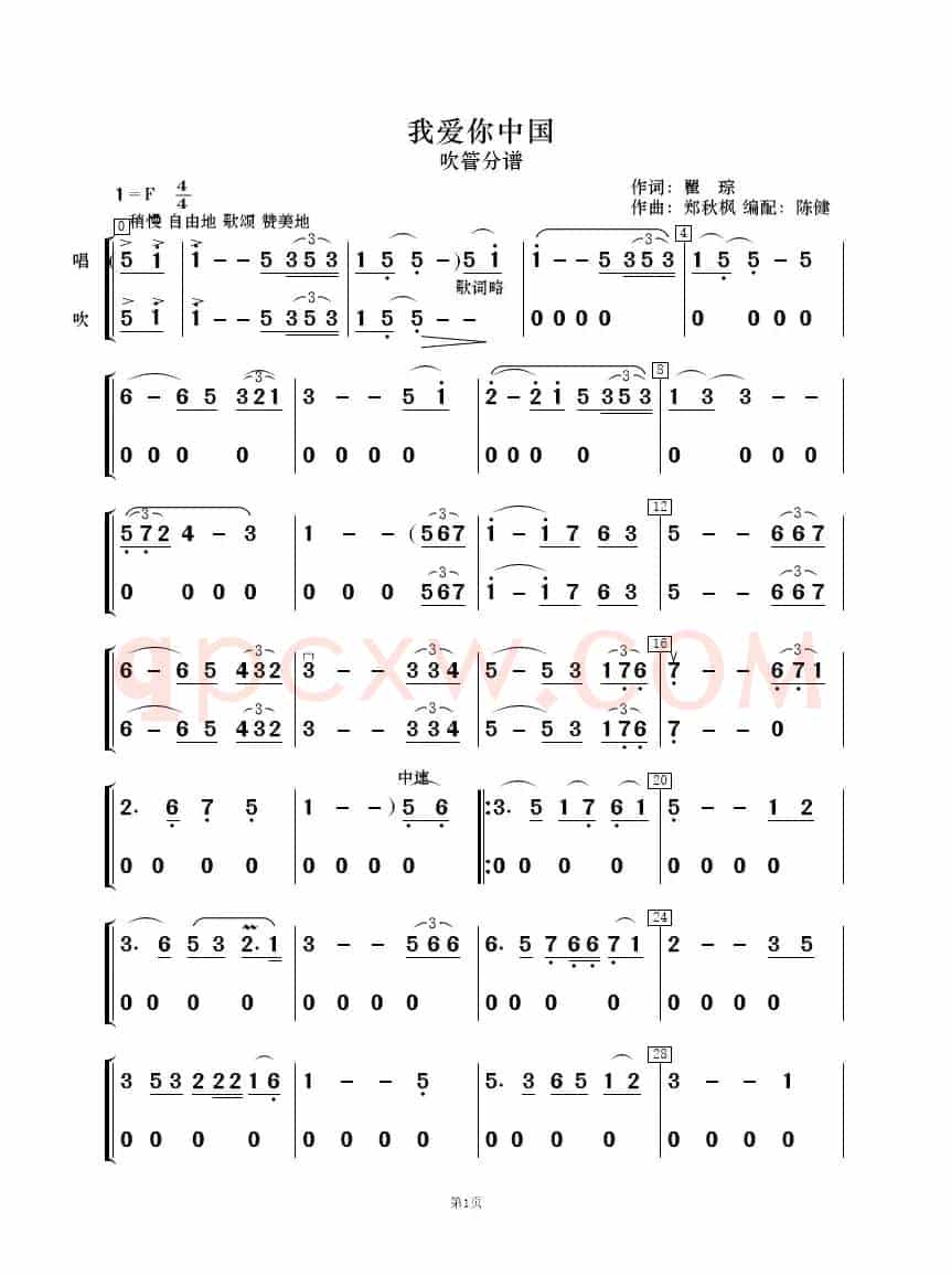 我爱你中国（歌唱与乐队）