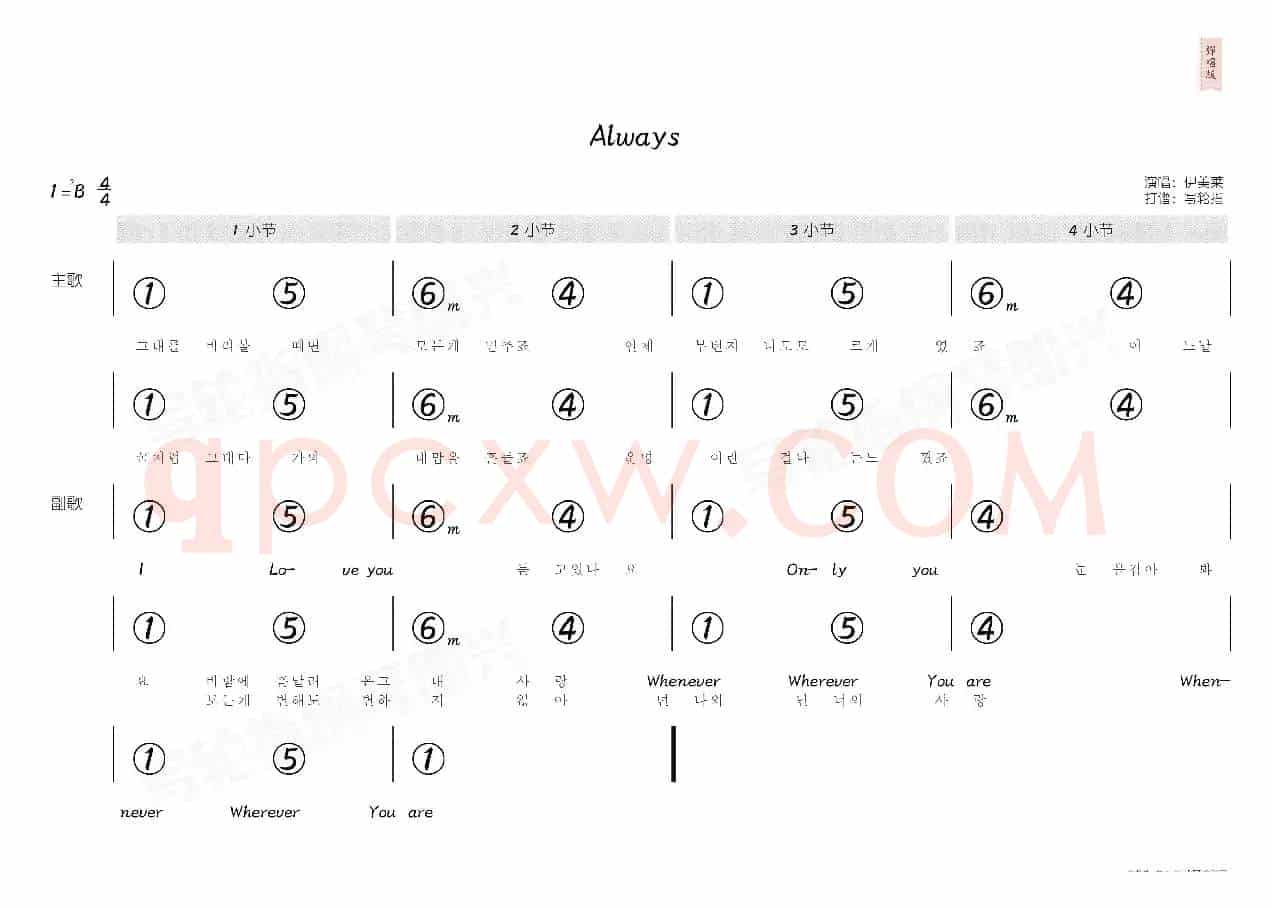 Always(简和谱)