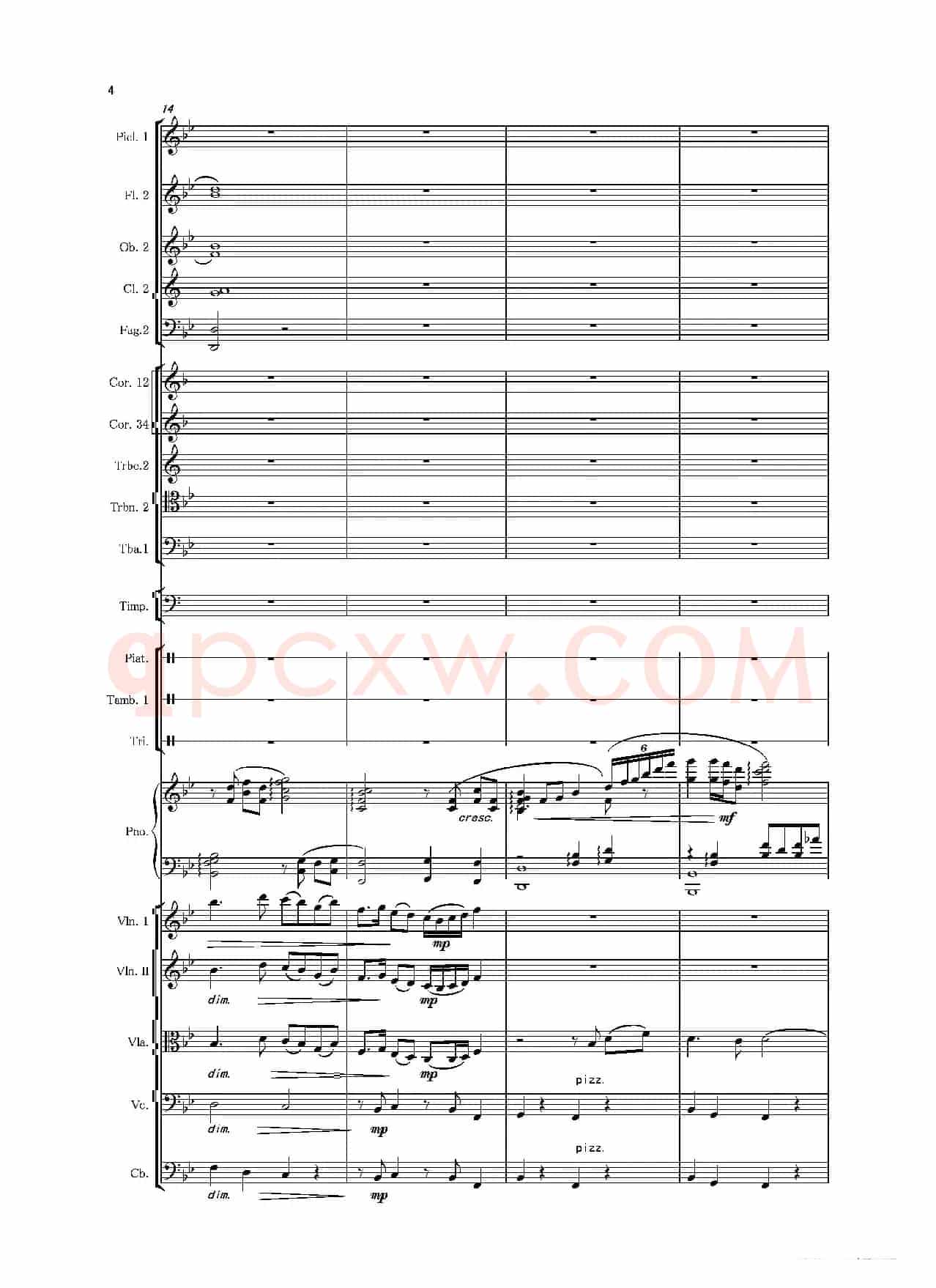 第二钢琴协奏曲（第一·二·三乐章）（管弦乐作品）