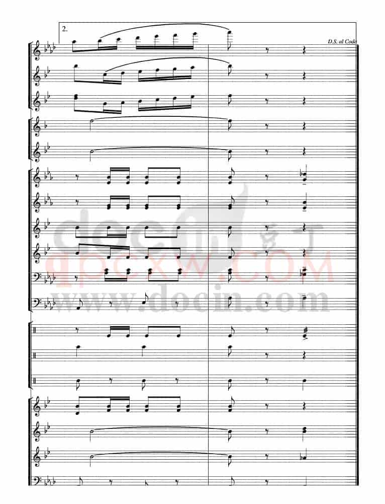 团结友谊进行曲( 军乐总谱)
