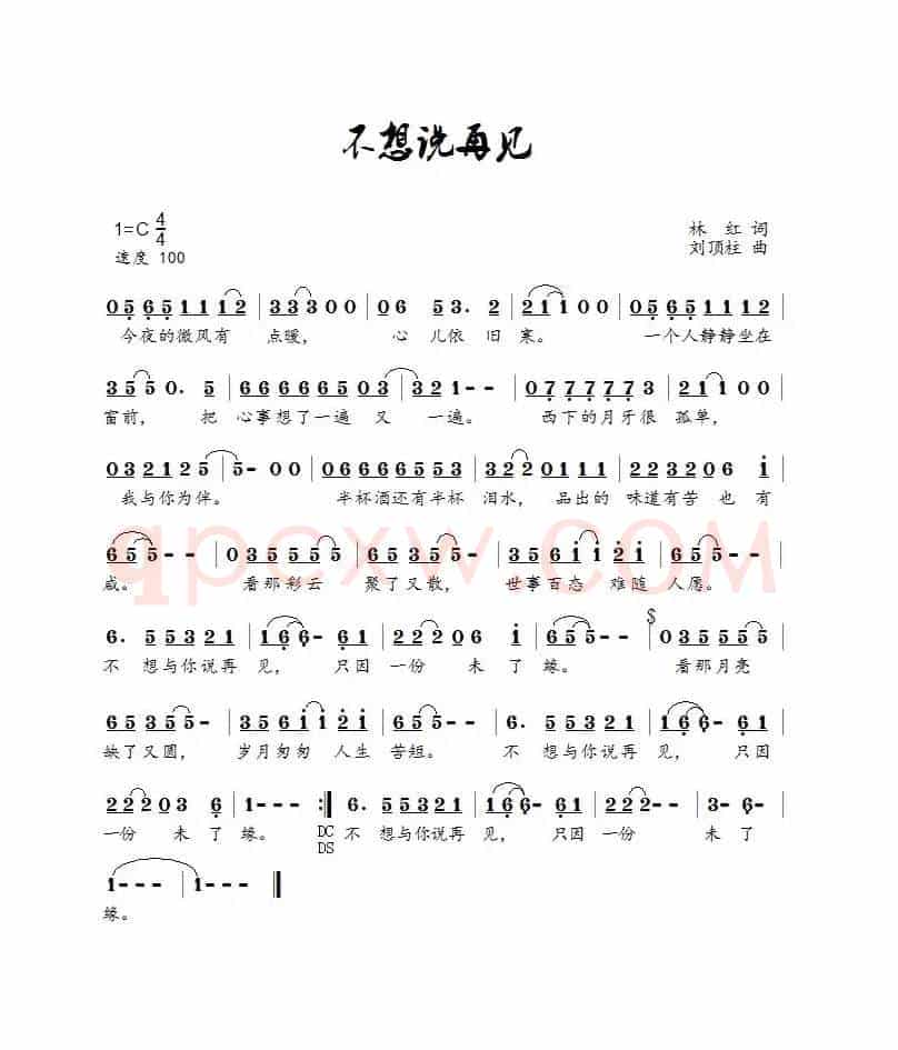 不想说再见（崔叶华）