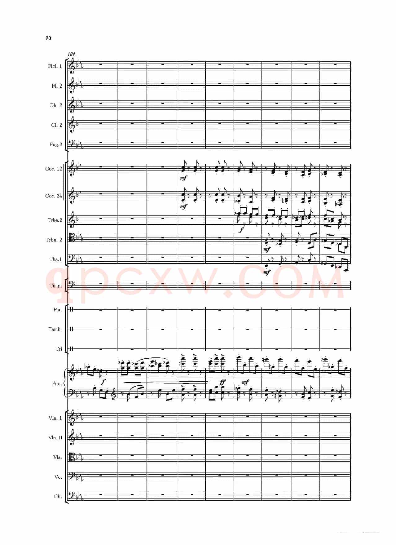 第二钢琴协奏曲（第一·二·三乐章）（管弦乐作品）