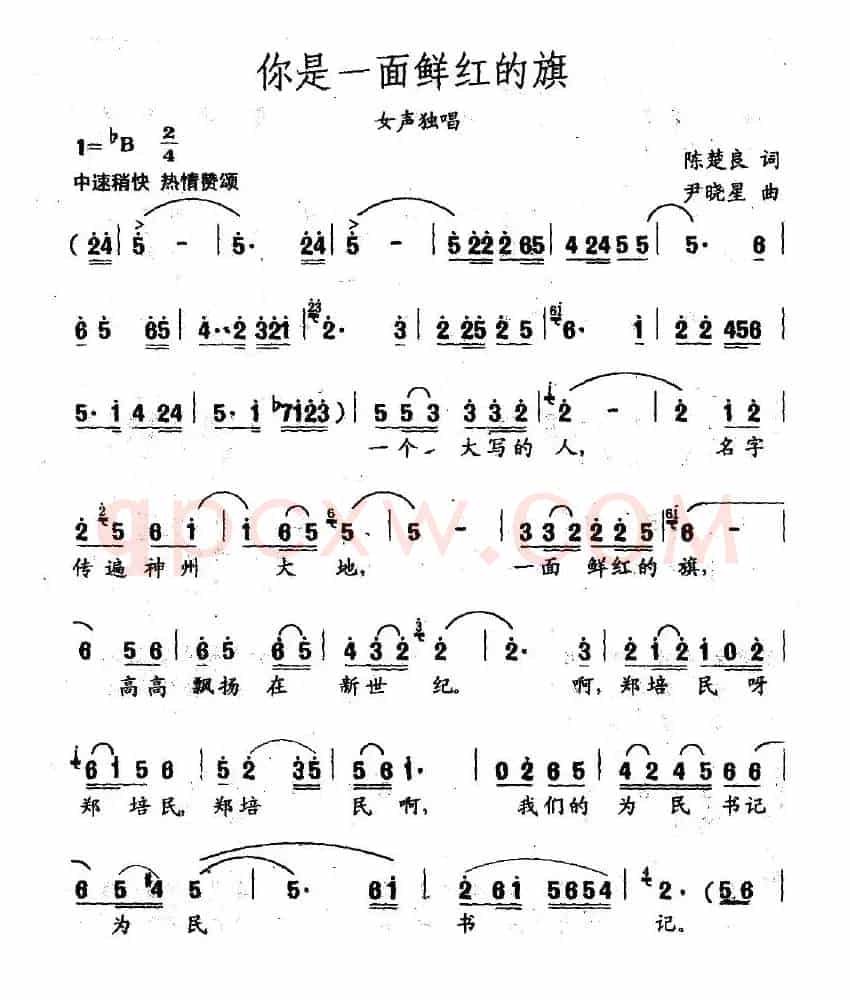 你是一面鲜红的旗