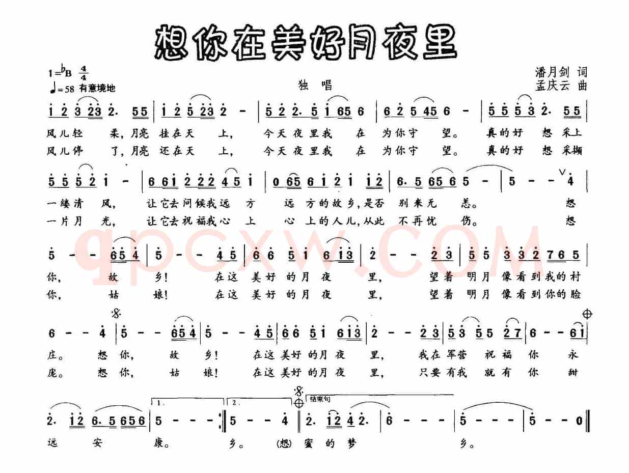 想你在美好月夜里