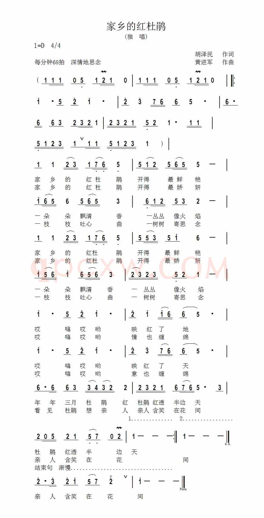 家乡的红杜鹃
