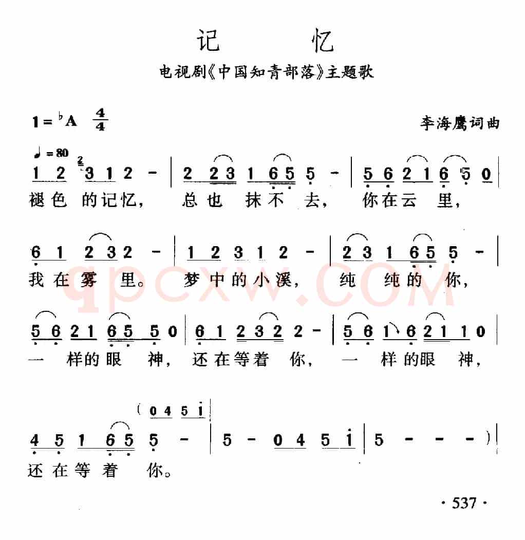 记忆（电视剧《中国知音部落》主题歌）