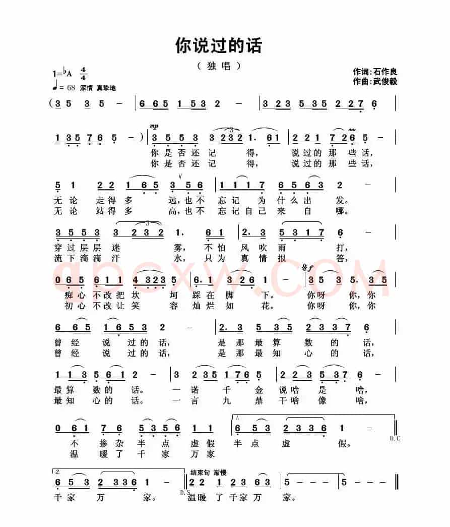 你说过的话