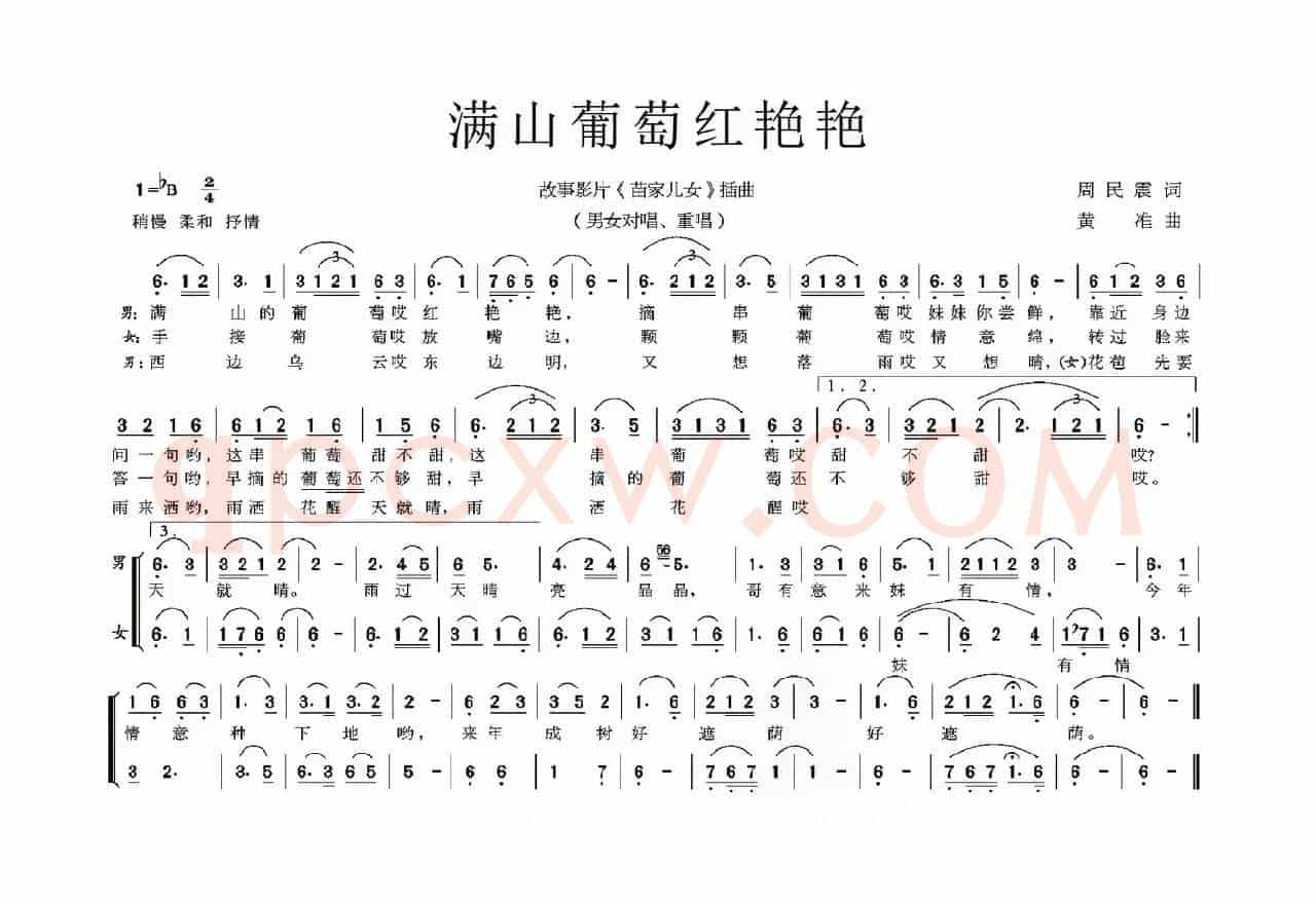 满山葡萄红艳艳