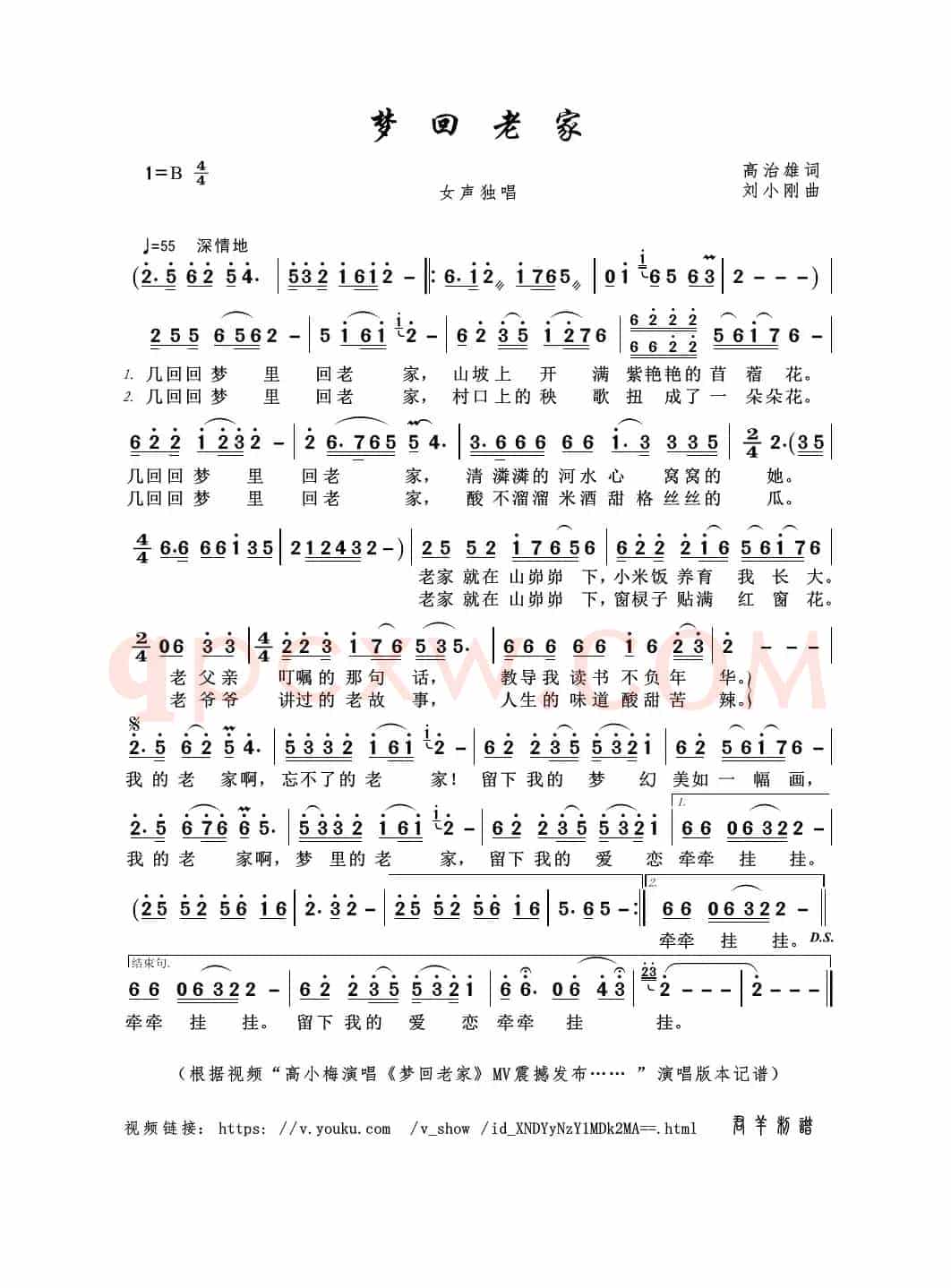 梦回老家（高治雄词 刘小刚曲）