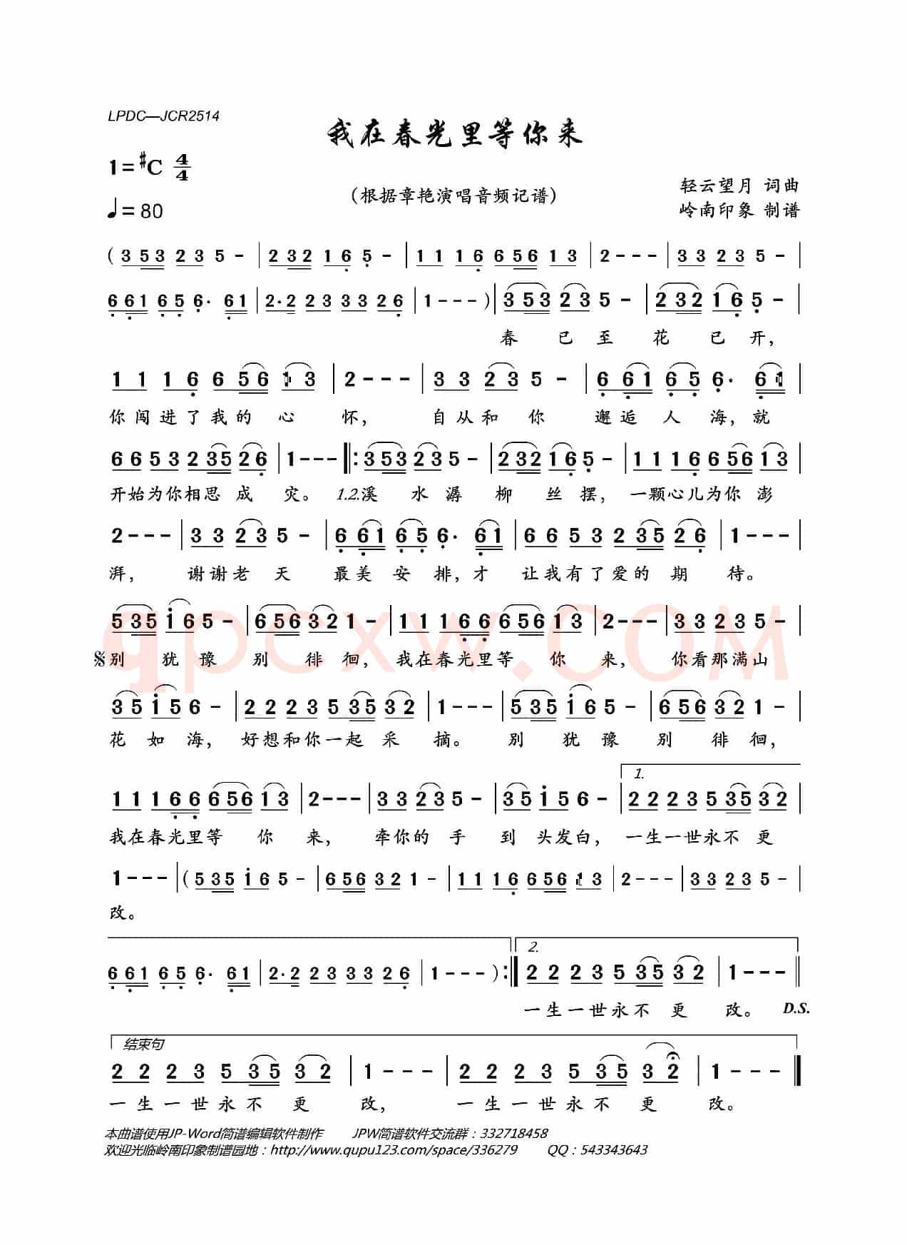 我在春光里等你来