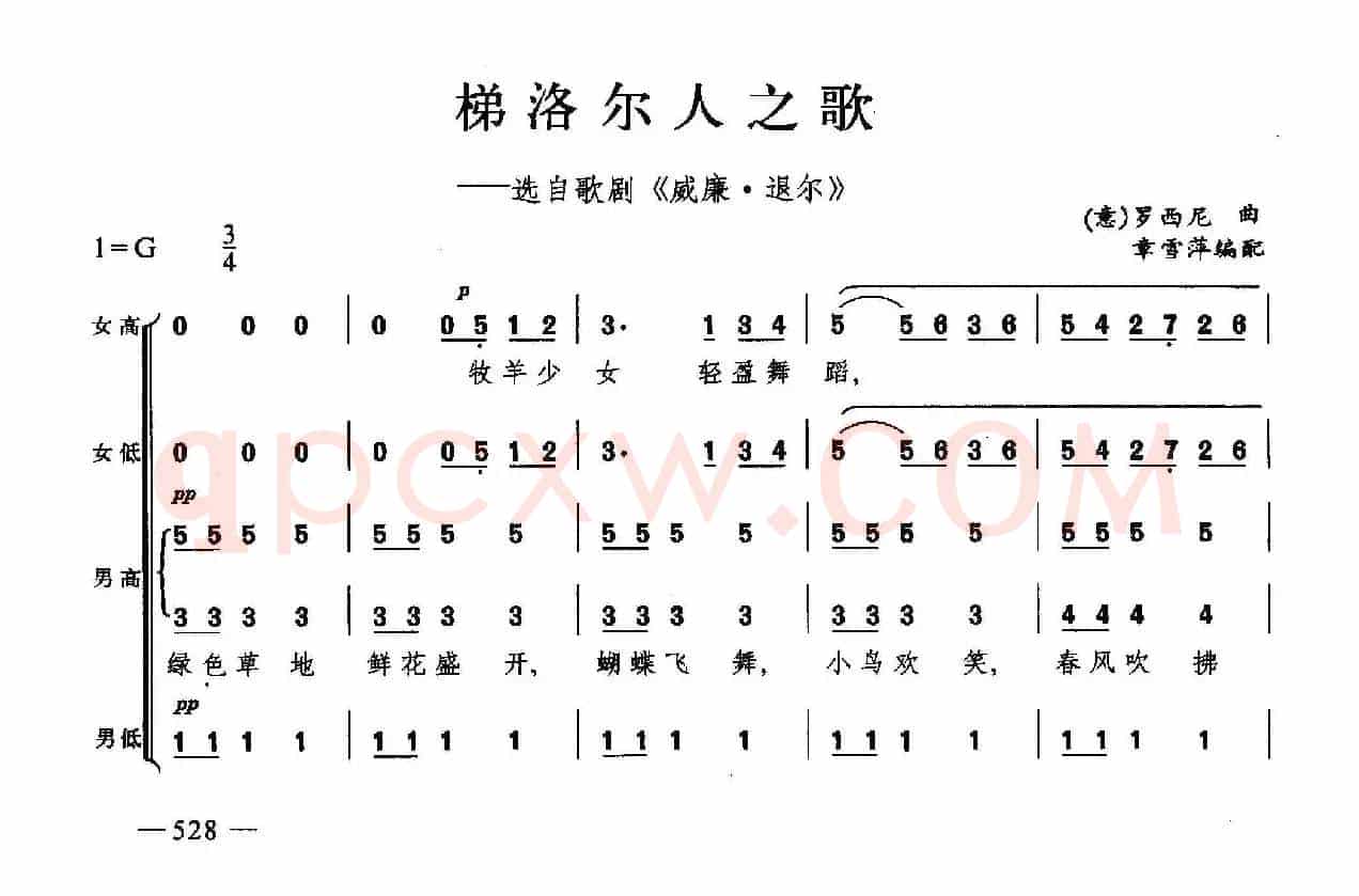 梯洛尔人之歌（合唱）