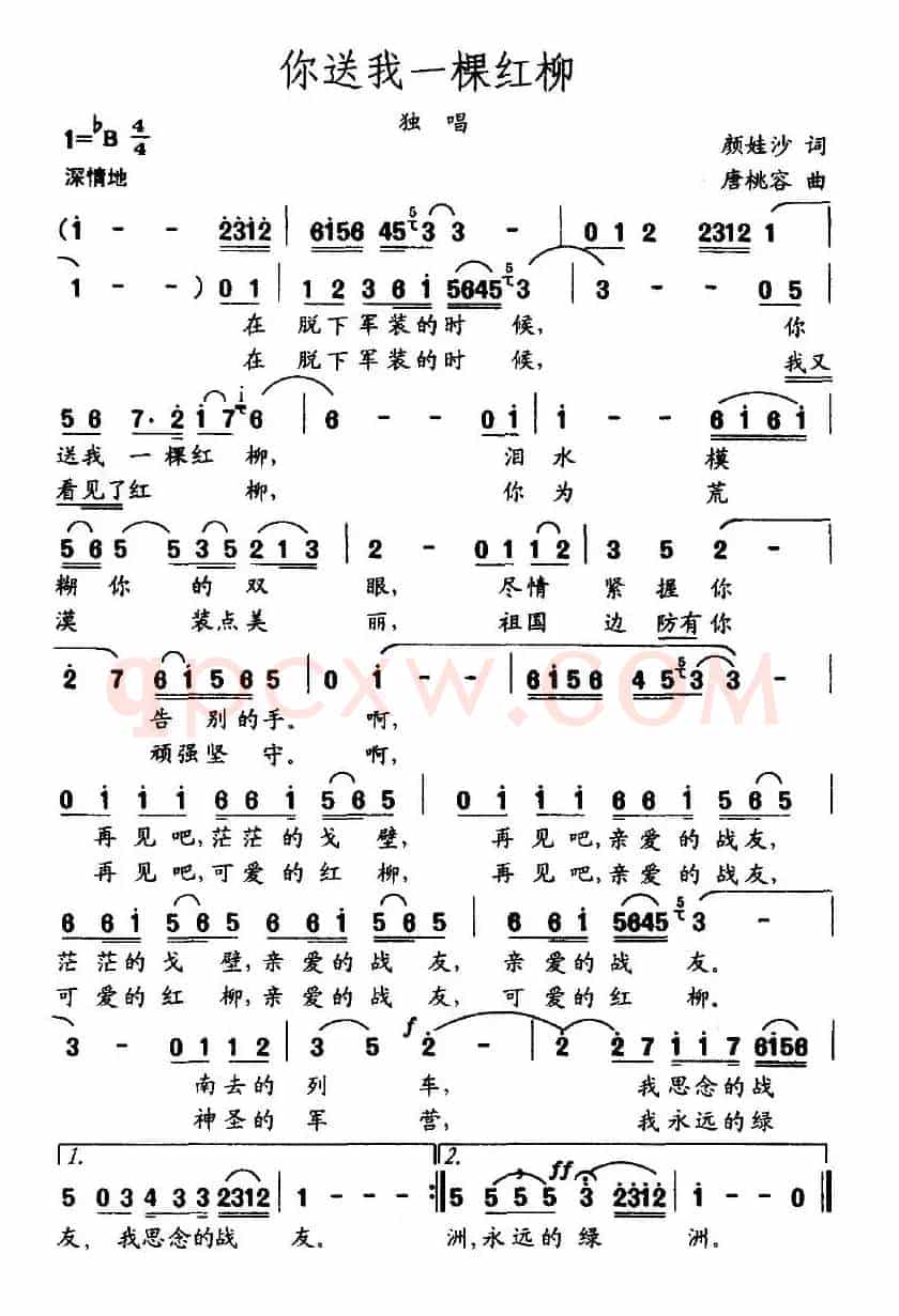你送我一棵红柳