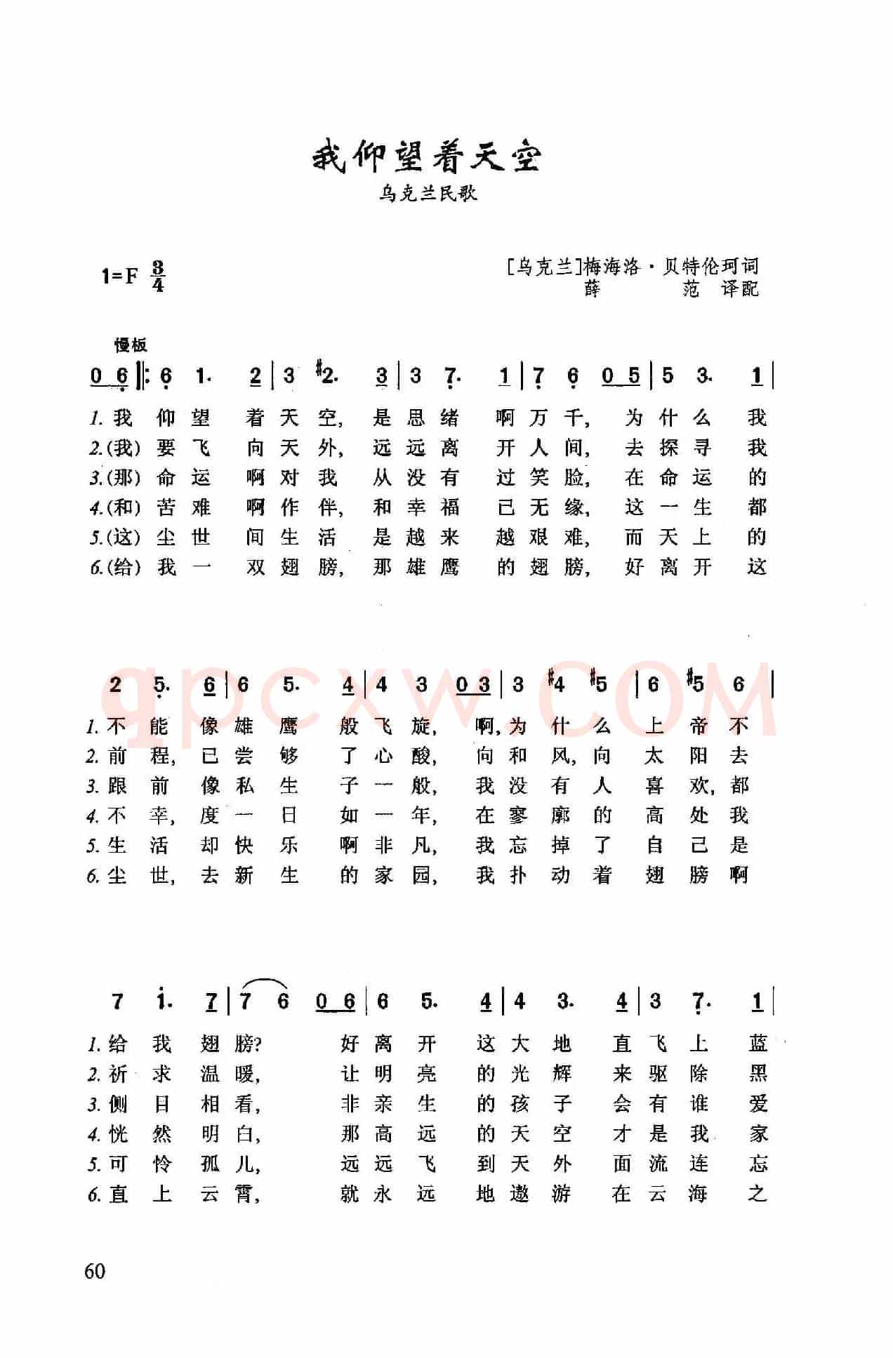 我仰望着天空