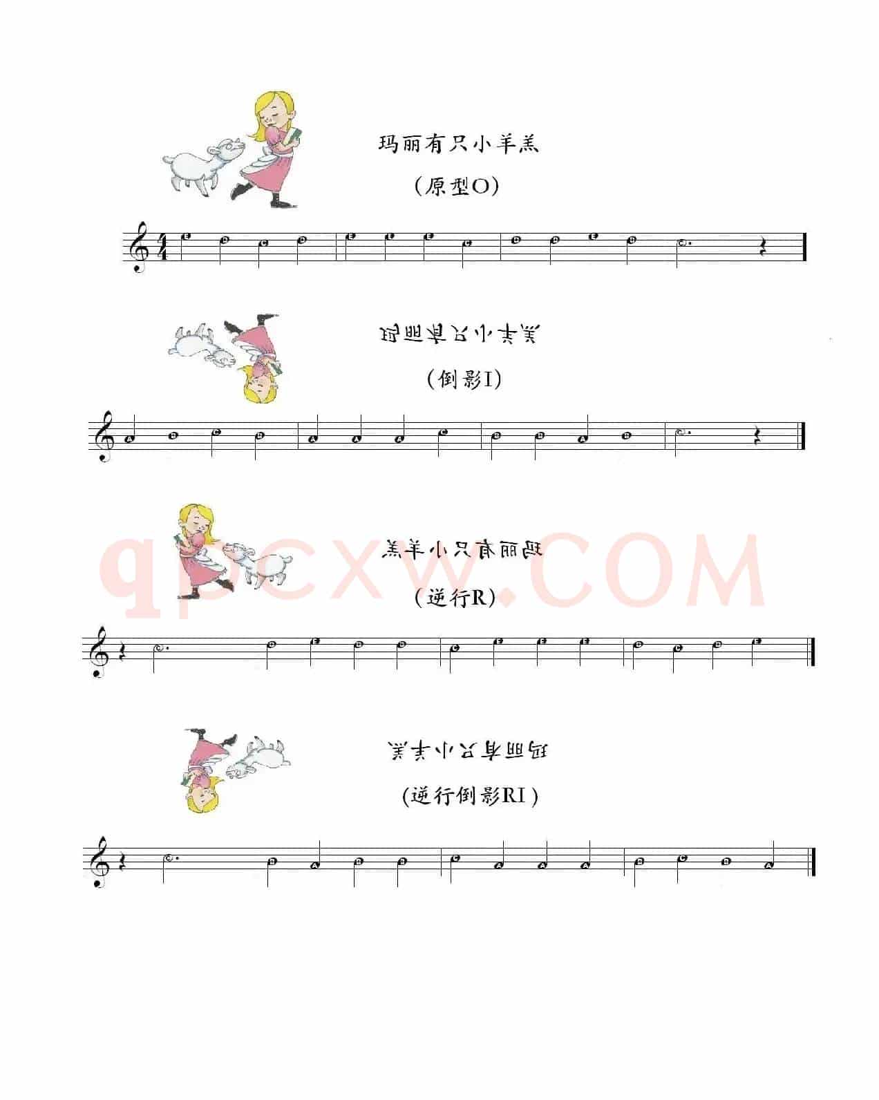 玛丽有只小羊羔（主题与变形谱）