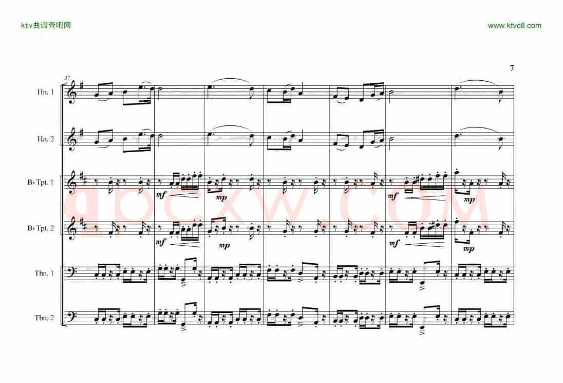 中国航母前奏曲铜管六重奏06-10