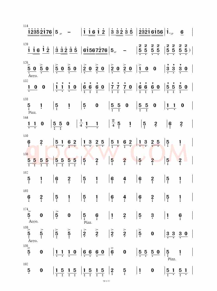 梁祝（简易民乐合奏分谱）
