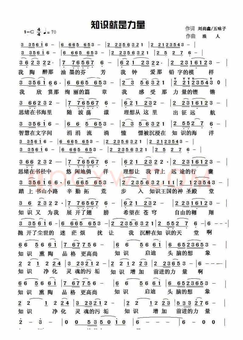 知识就是力量(刘尚鑫 五味子词 草原浪人曲)