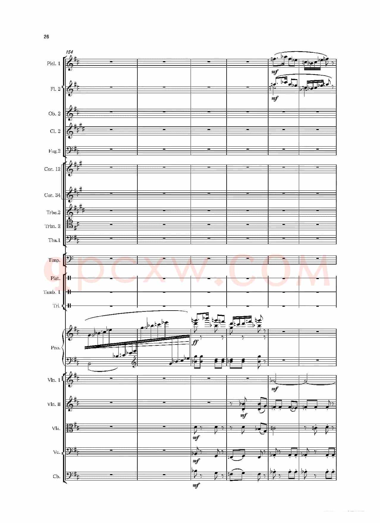 第二钢琴协奏曲（第一·二·三乐章）（管弦乐作品）