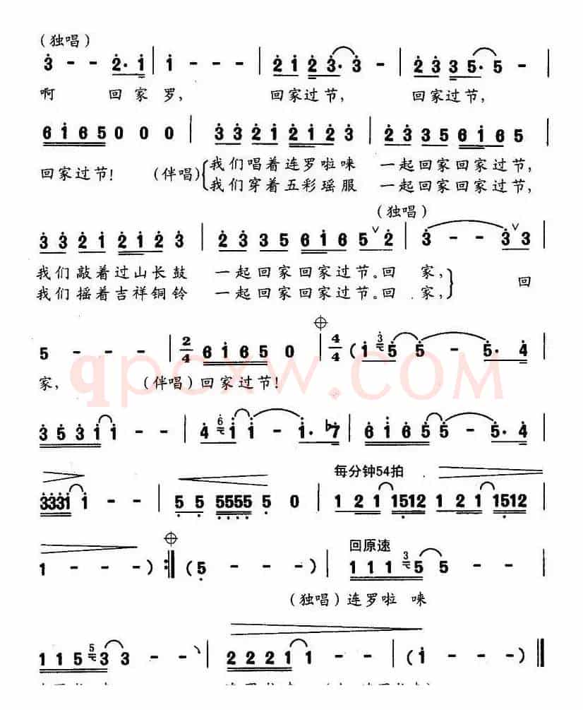 回家过节（第九届中国瑶族盘王节节歌）